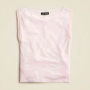 NWT J. Crew Refined Rib Shell Tank Top Soft Blush Pink